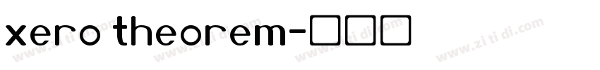 xero theorem字体转换